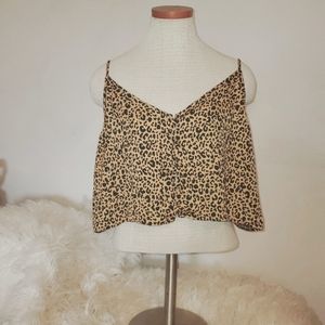 Leopard print cropped tank from target